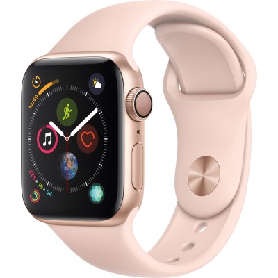 Apple Watch Series 4 Gold Aluminum Case with Pink Sand Sport Band (GPS ) 40mm Band fits 130–200mm wrists